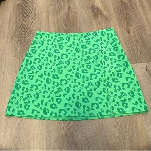 Glam Green Leopard Miniskirt size M